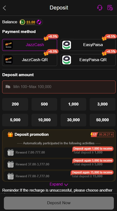 zs777 game deposit Screenshot